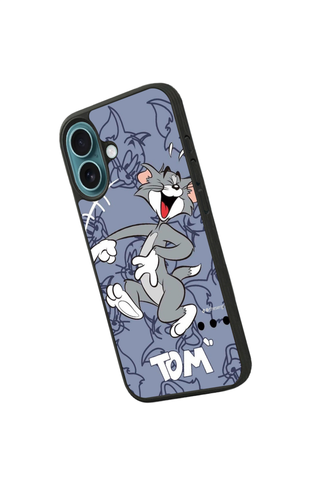 iPhone 16 Plus Uyumlu Tom And Jerry Tasarımlı Glossy Premium Kılıf