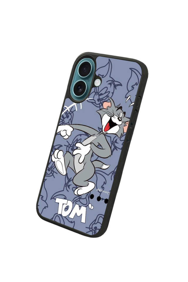 iPhone 16 Plus Uyumlu Tom And Jerry Tasarımlı Glossy Premium Kılıf