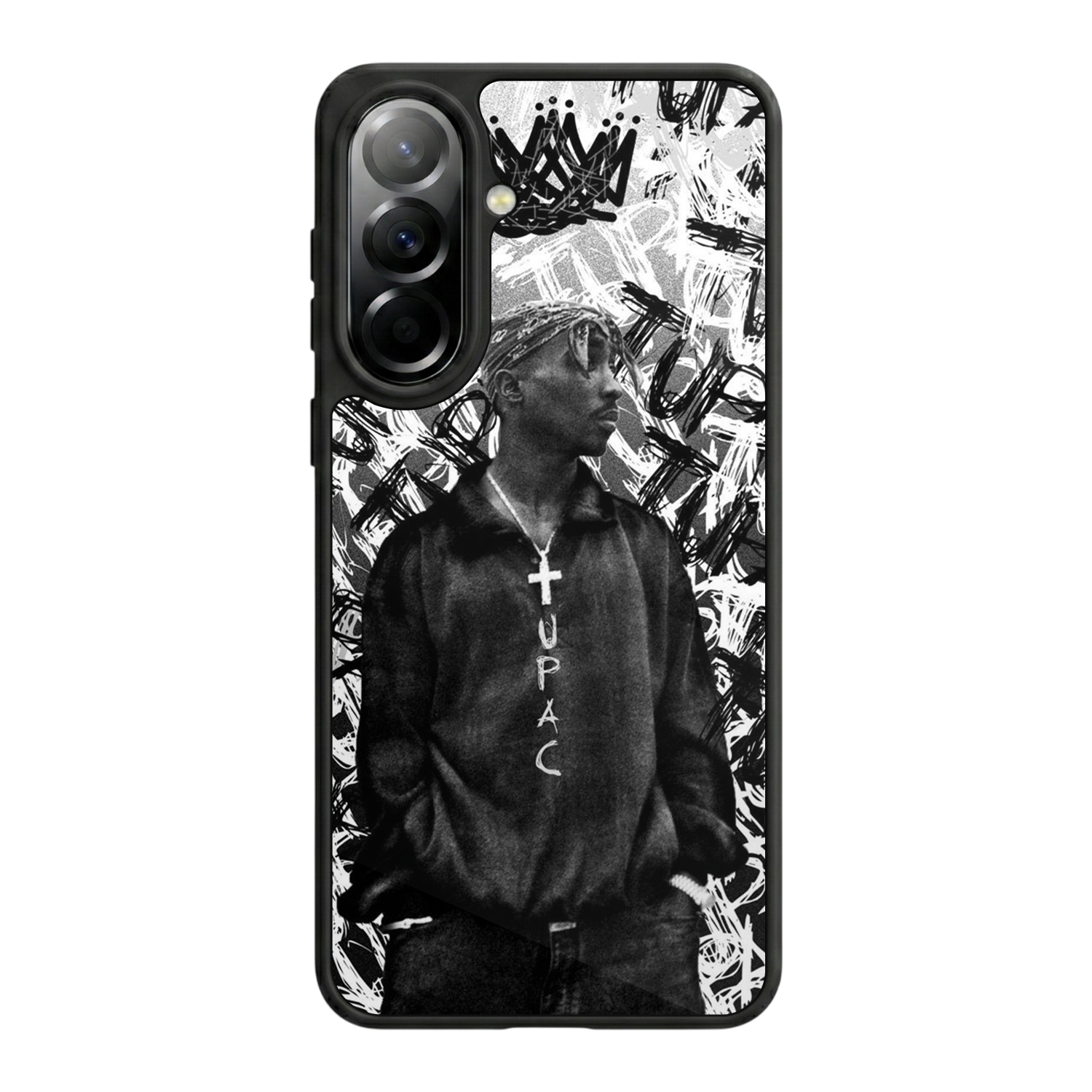 Samsung Galaxy A37 Uyumlu Tupac Tasarımlı Glossy Premium Kılıf