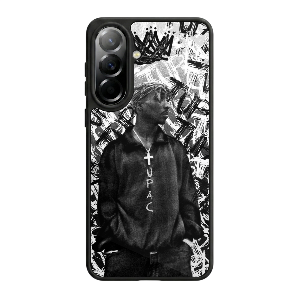 Samsung Galaxy A37 Uyumlu Tupac Tasarımlı Glossy Premium Kılıf