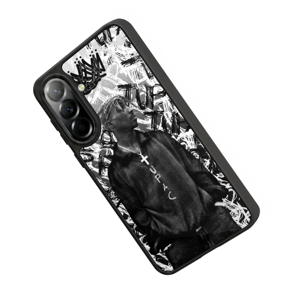 Samsung Galaxy A37 Uyumlu Tupac Tasarımlı Glossy Premium Kılıf