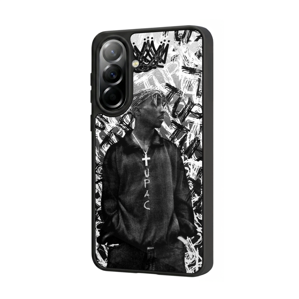 Samsung Galaxy A37 Uyumlu Tupac Tasarımlı Glossy Premium Kılıf