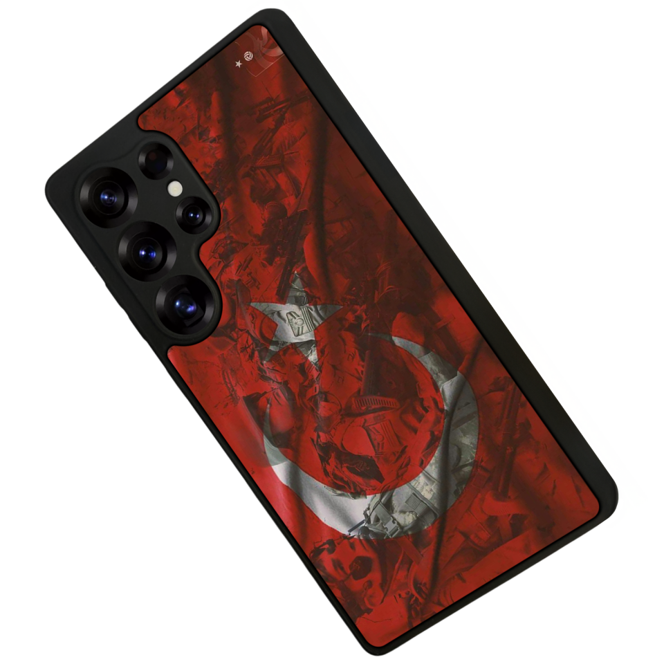 Samsung Galaxy S25 Ultra Uyumlu Türk Bayragi Tasarımlı Glossy Premium Kılıf