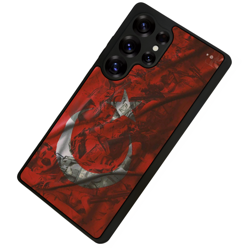 Samsung Galaxy S25 Ultra Uyumlu Türk Bayragi Tasarımlı Glossy Premium Kılıf