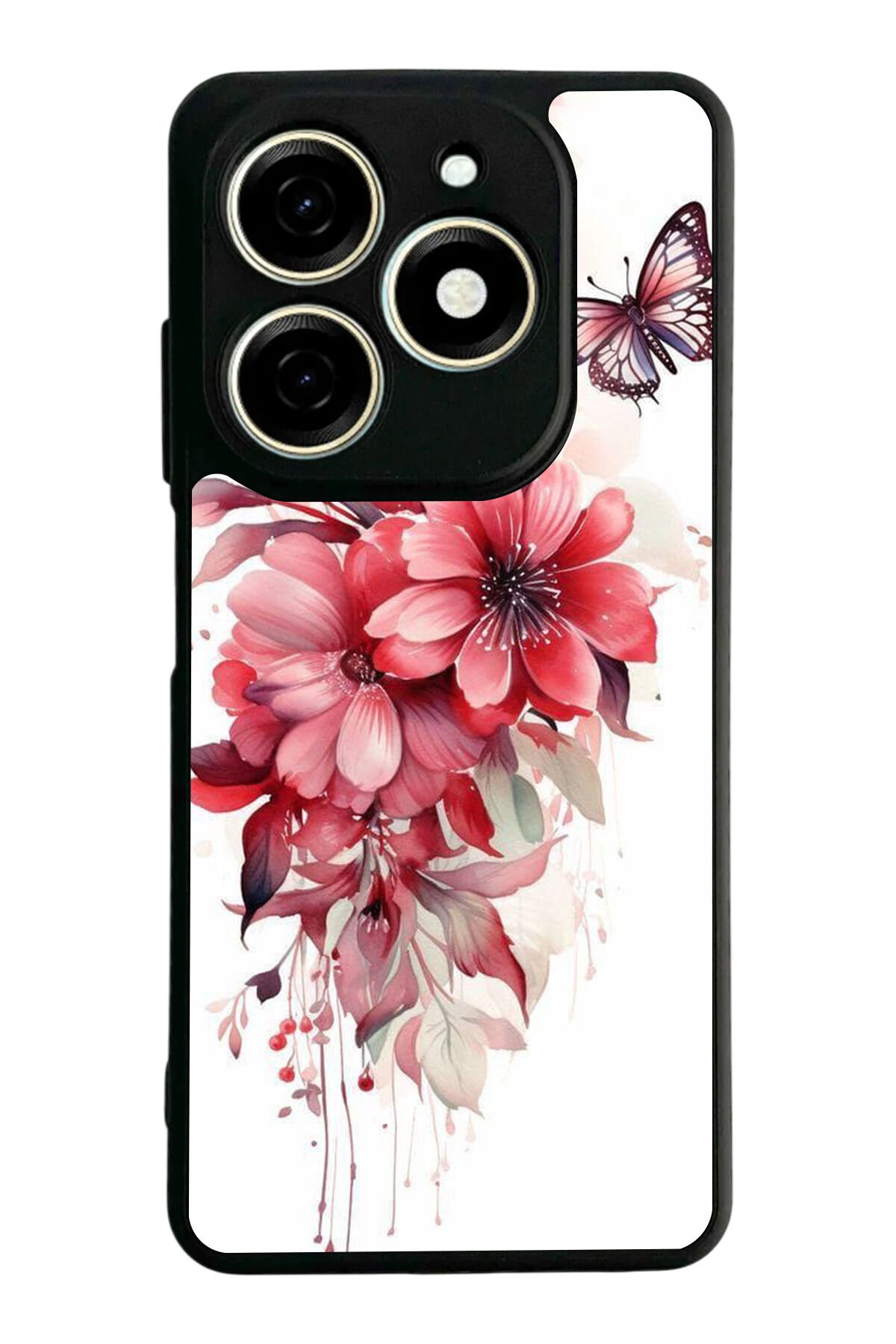 Infınıx Smart 8 Pro Uyumlu Floral Tasarımlı Glossy Premium Kılıf