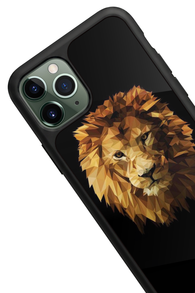 iPhone 11 Pro Max Uyumlu Aslan Tasarımlı Glossy Premium Kılıf