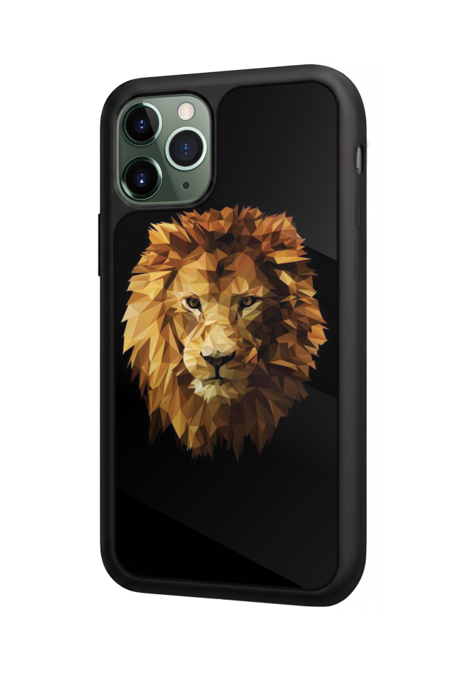 iPhone 11 Pro Max Uyumlu Aslan Tasarımlı Glossy Premium Kılıf