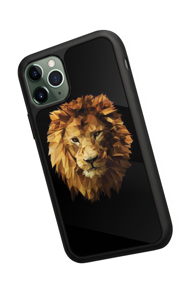 iPhone 11 Pro Max Uyumlu Aslan Tasarımlı Glossy Premium Kılıf