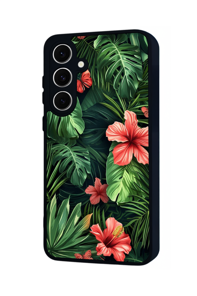 Samsung Galaxy S24 FE Uyumlu Botanik Tasarımlı Glossy Premium Kılıf