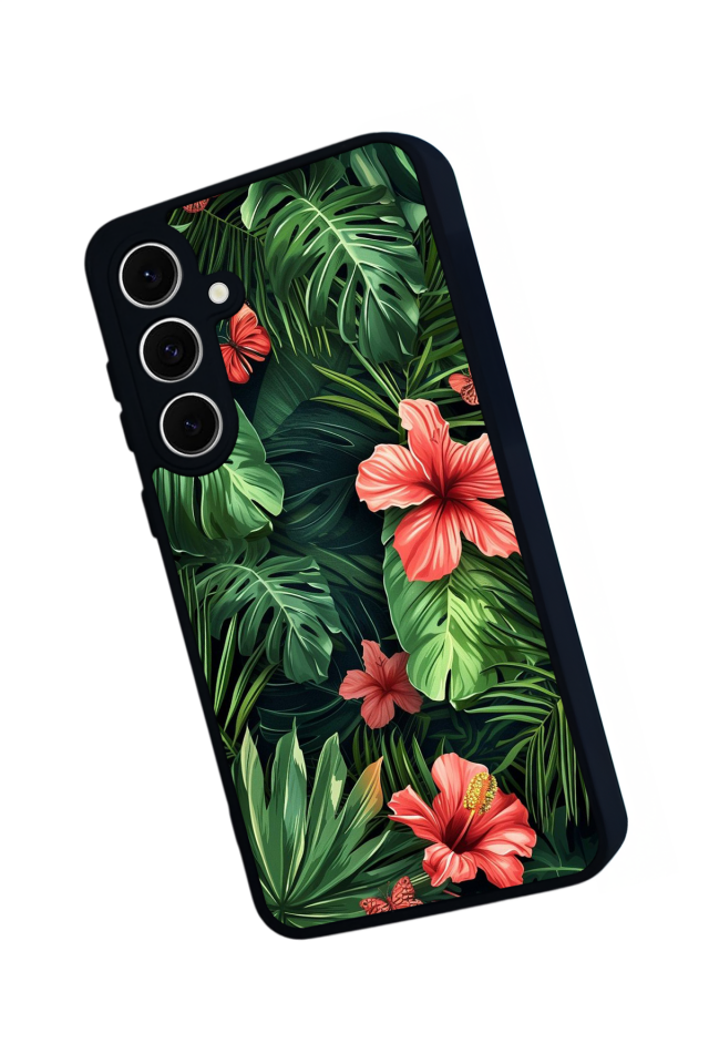 Samsung Galaxy S24 FE Uyumlu Botanik Tasarımlı Glossy Premium Kılıf