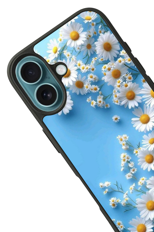 iPhone 16 Uyumlu Cicek Tasarımlı Glossy Premium Kılıf