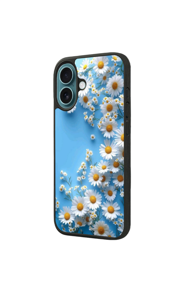 iPhone 16 Uyumlu Cicek Tasarımlı Glossy Premium Kılıf