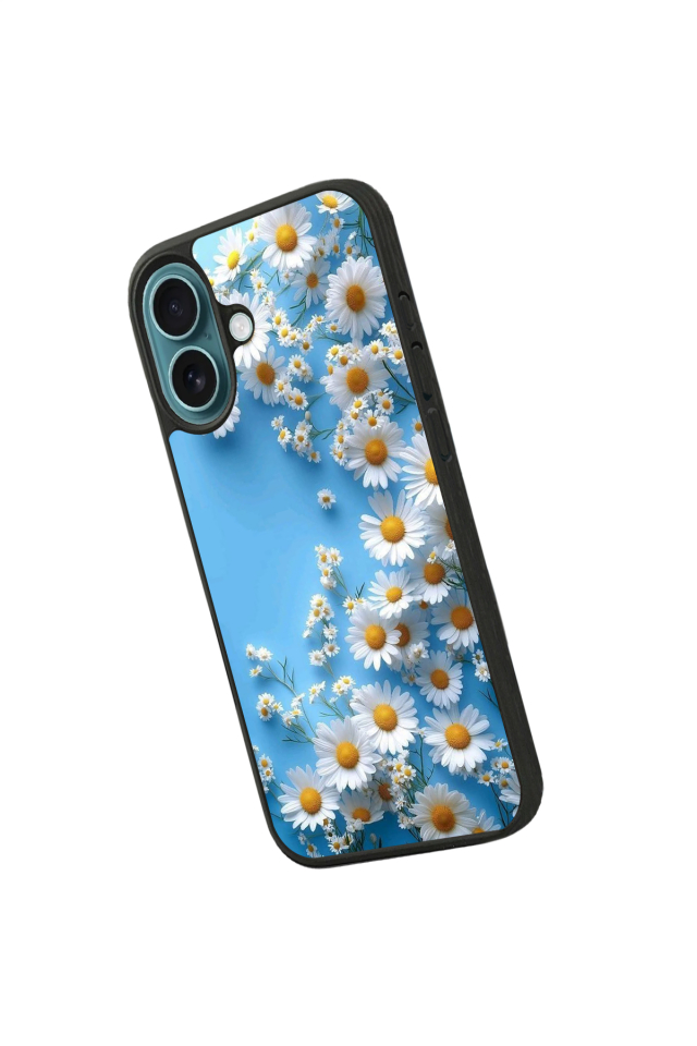 iPhone 16 Uyumlu Cicek Tasarımlı Glossy Premium Kılıf