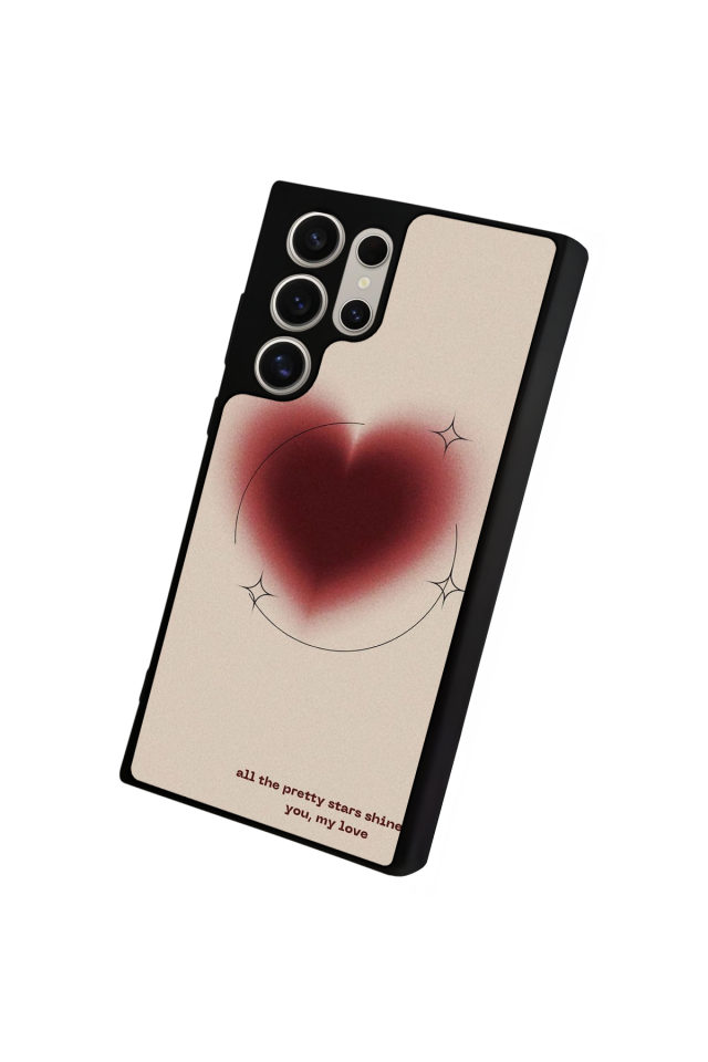 Samsung Galaxy S24 Ultra Uyumlu Kalp Love Tasarımlı Glossy Premium Kılıf