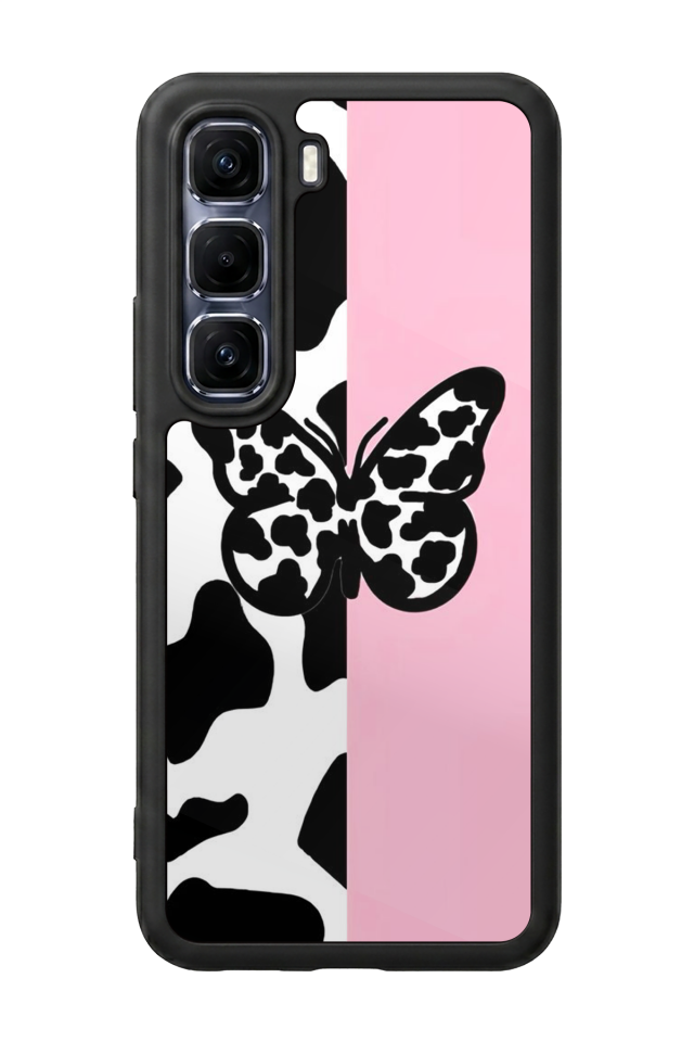 Infinix Hot 60 Pro Plus Uyumlu Kelebek Tasarımlı Glossy Premium Kılıf