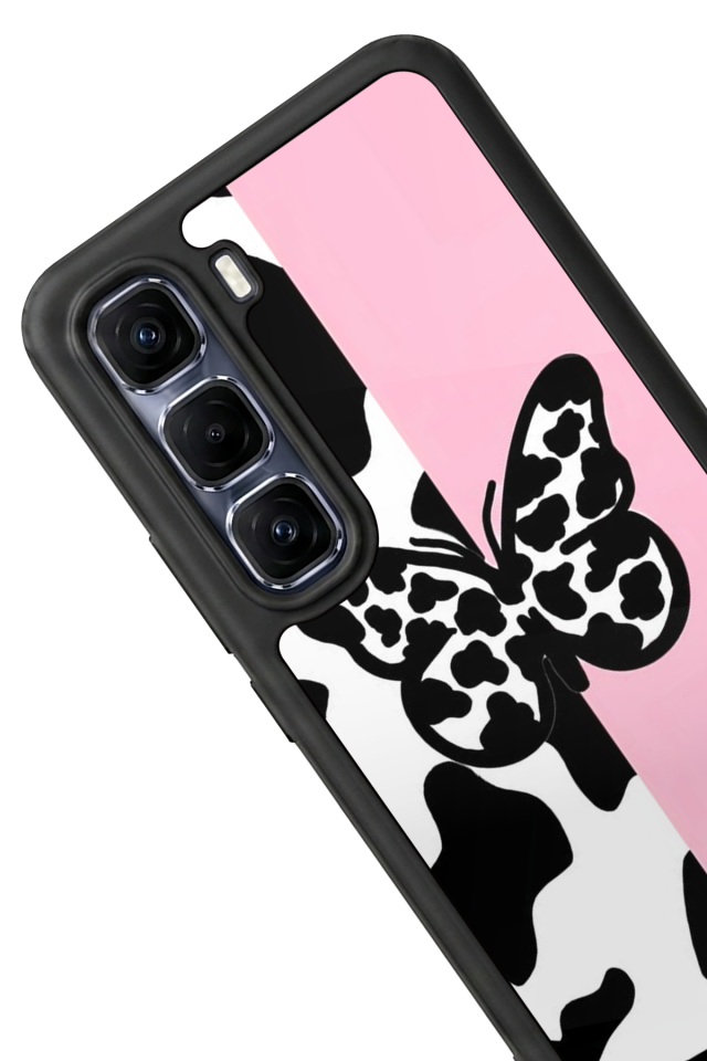 Infinix Hot 60 Pro Plus Uyumlu Kelebek Tasarımlı Glossy Premium Kılıf
