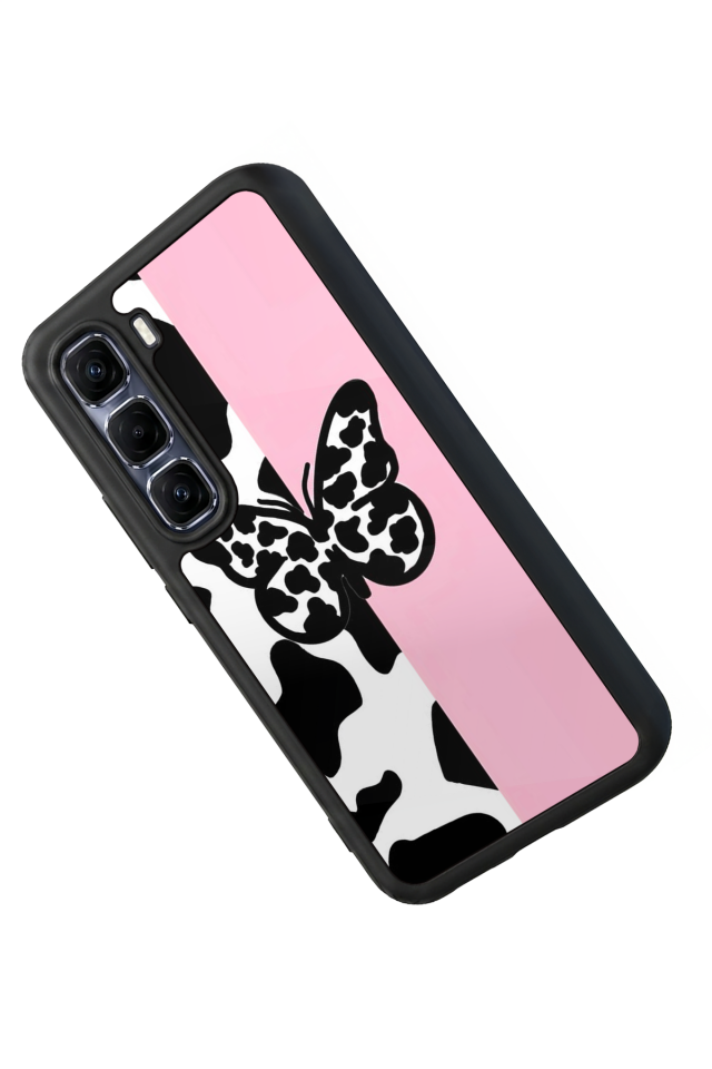 Infinix Hot 60 Pro Plus Uyumlu Kelebek Tasarımlı Glossy Premium Kılıf