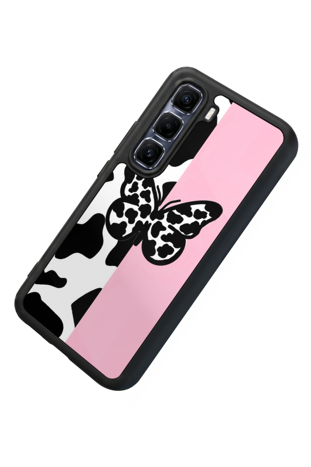 Infinix Hot 60 Pro Plus Uyumlu Kelebek Tasarımlı Glossy Premium Kılıf