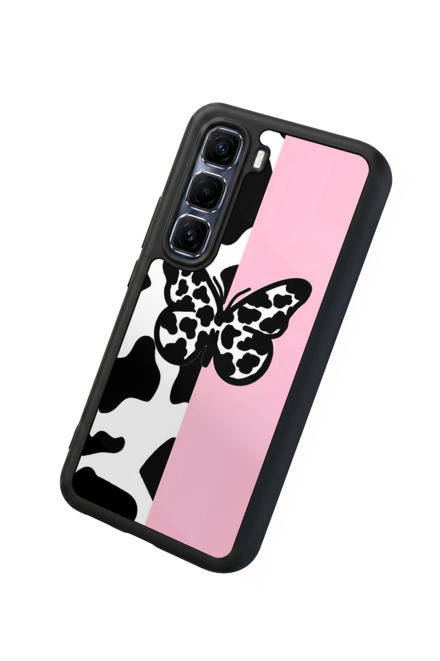 Infinix Hot 60 Pro Plus Uyumlu Kelebek Tasarımlı Glossy Premium Kılıf