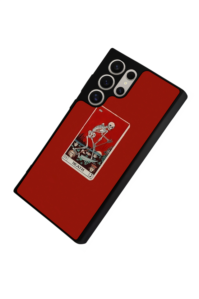 Samsung Galaxy S22 Ultra Uyumlu Kirmizi Tasarımlı Glossy Premium Kılıf