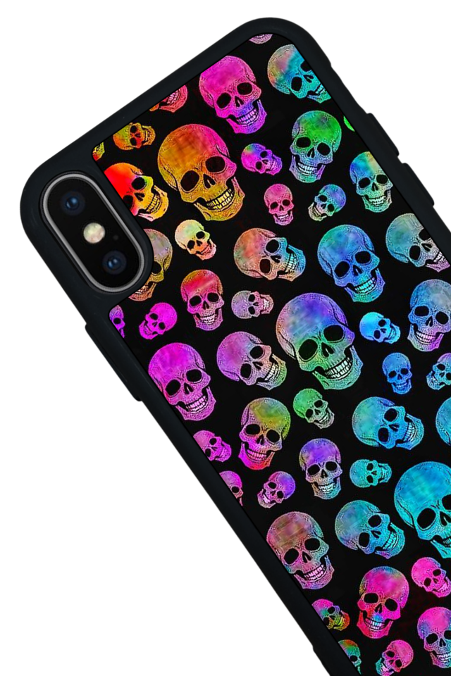 iPhone X/ XS Uyumlu KuruKafa Tasarımlı Glossy Premium Kılıf