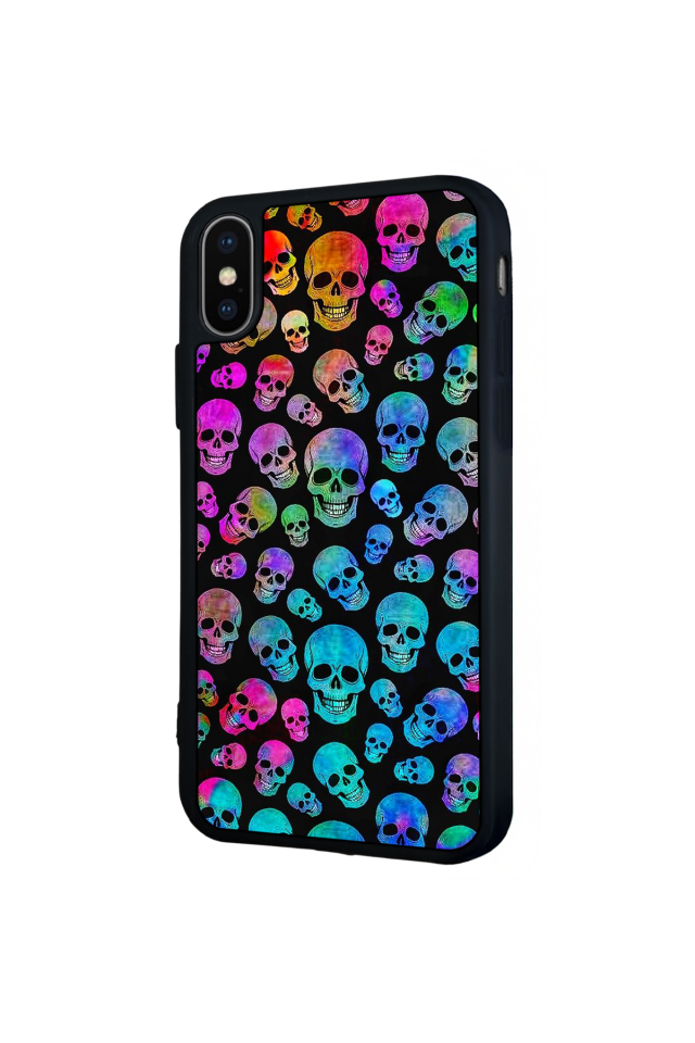 iPhone X/ XS Uyumlu KuruKafa Tasarımlı Glossy Premium Kılıf