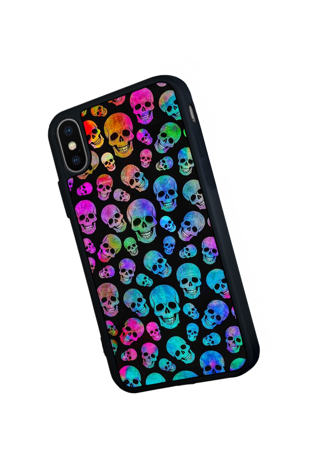 iPhone X/ XS Uyumlu KuruKafa Tasarımlı Glossy Premium Kılıf