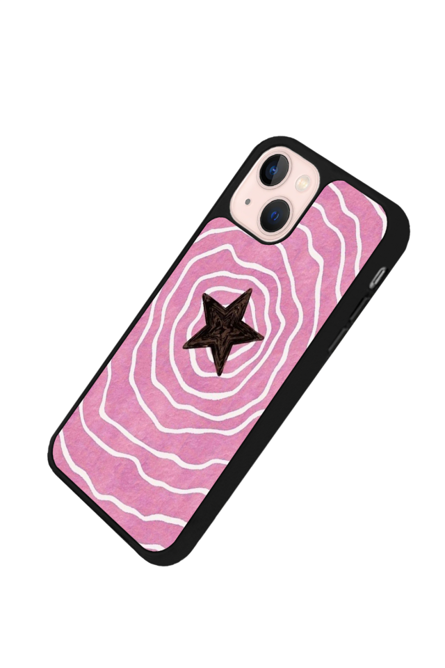 iPhone 13 Mini Uyumlu Retro Yildizlar Tasarımlı Glossy Premium Kılıf