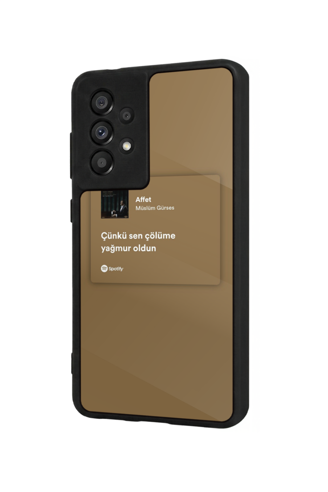 Samsung Galaxy A73 Uyumlu Sarki Sozleri Tasarımlı Glossy Premium Kılıf
