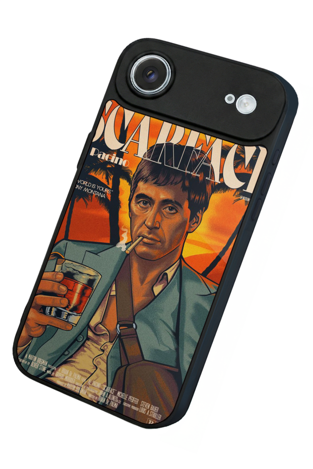 iPhone 17 Air Uyumlu Scarface Tasarımlı Glossy Premium Kılıf