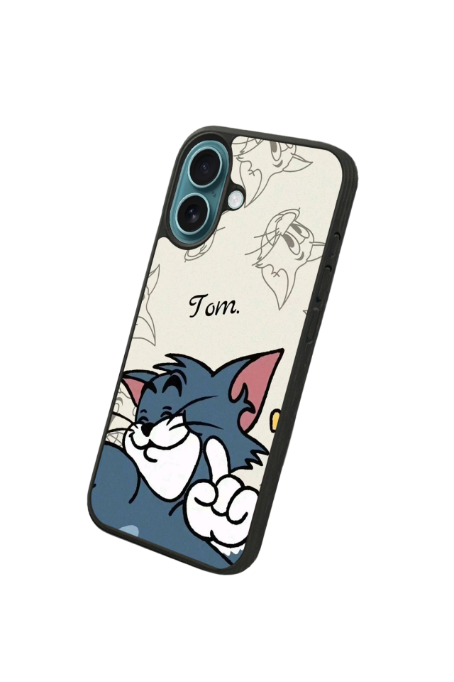 iPhone 16 Plus Uyumlu Tom And Jerry Tasarımlı Glossy Premium Kılıf