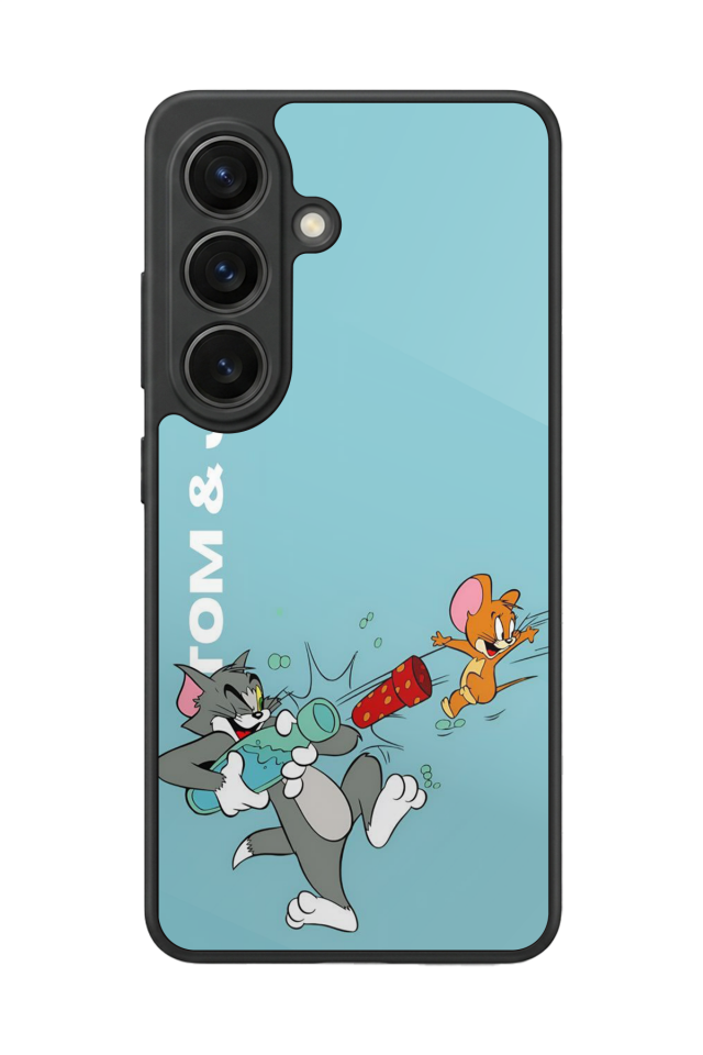 Samsung Galaxy S26 Uyumlu Tom And Jerry Tasarımlı Glossy Premium Kılıf