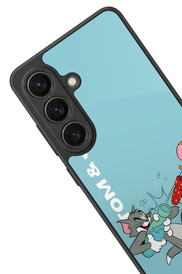 Samsung Galaxy S26 Uyumlu Tom And Jerry Tasarımlı Glossy Premium Kılıf