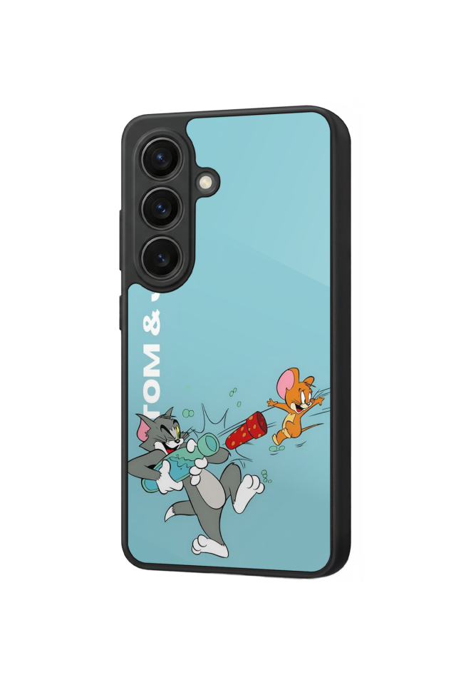 Samsung Galaxy S26 Uyumlu Tom And Jerry Tasarımlı Glossy Premium Kılıf