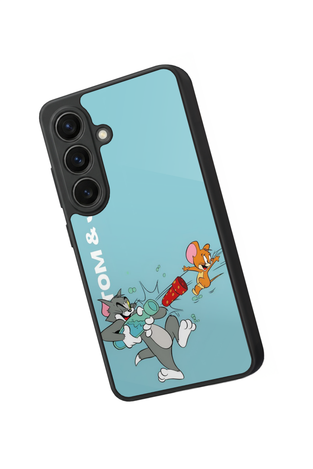 Samsung Galaxy S26 Uyumlu Tom And Jerry Tasarımlı Glossy Premium Kılıf