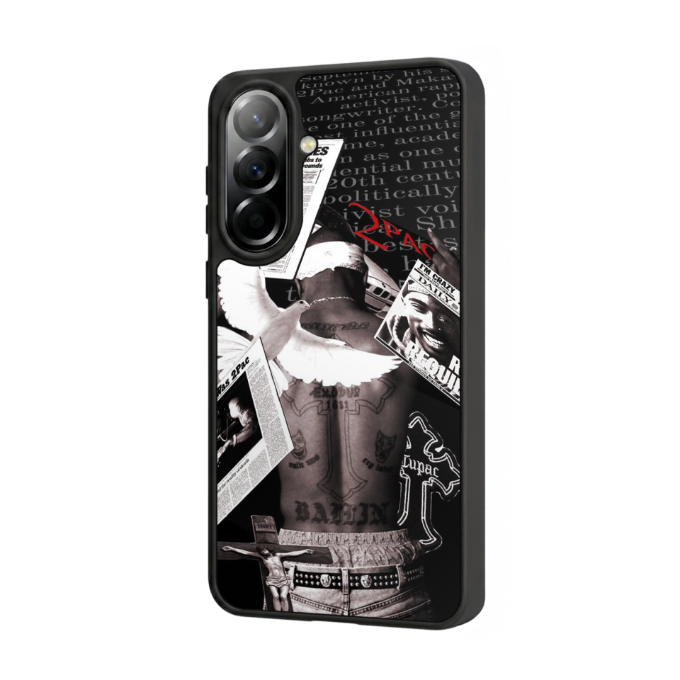Samsung Galaxy A37 Uyumlu Tupac Tasarımlı Glossy Premium Kılıf