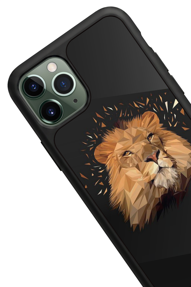 iPhone 11 Pro Max Uyumlu Aslan Tasarımlı Glossy Premium Kılıf