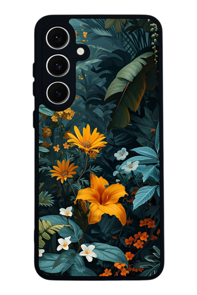 Samsung Galaxy S24 FE Uyumlu Botanik Tasarımlı Glossy Premium Kılıf