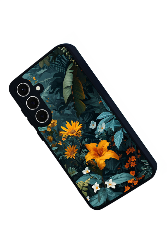 Samsung Galaxy S24 FE Uyumlu Botanik Tasarımlı Glossy Premium Kılıf