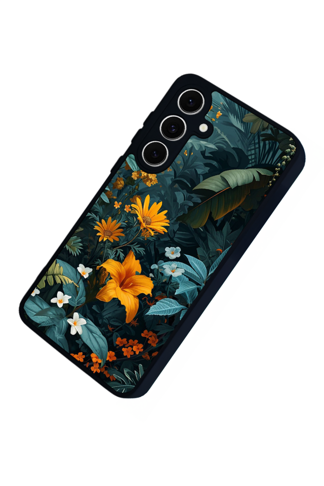 Samsung Galaxy S24 FE Uyumlu Botanik Tasarımlı Glossy Premium Kılıf