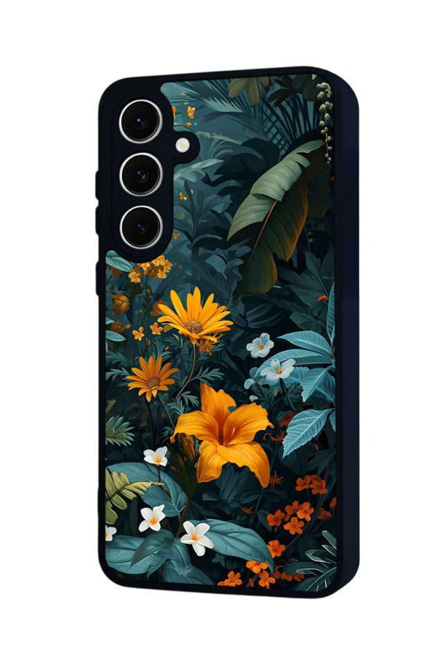 Samsung Galaxy S24 FE Uyumlu Botanik Tasarımlı Glossy Premium Kılıf