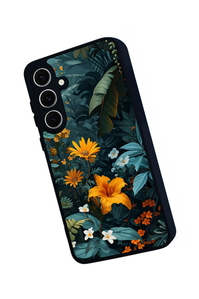 Samsung Galaxy S24 FE Uyumlu Botanik Tasarımlı Glossy Premium Kılıf