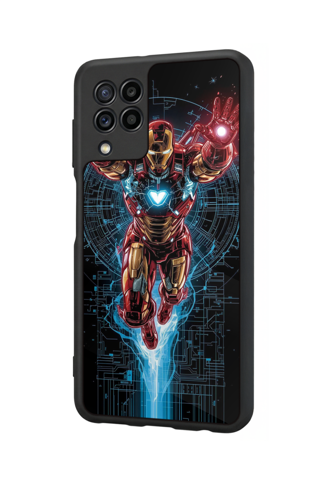 Samsung Galaxy M22 Uyumlu Iron Man ( Demir Adam ) Tasarımlı Glossy Premium Kılıf