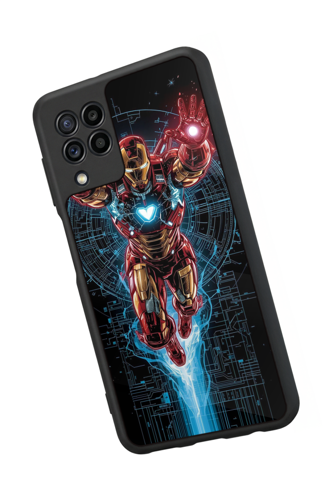 Samsung Galaxy M22 Uyumlu Iron Man ( Demir Adam ) Tasarımlı Glossy Premium Kılıf