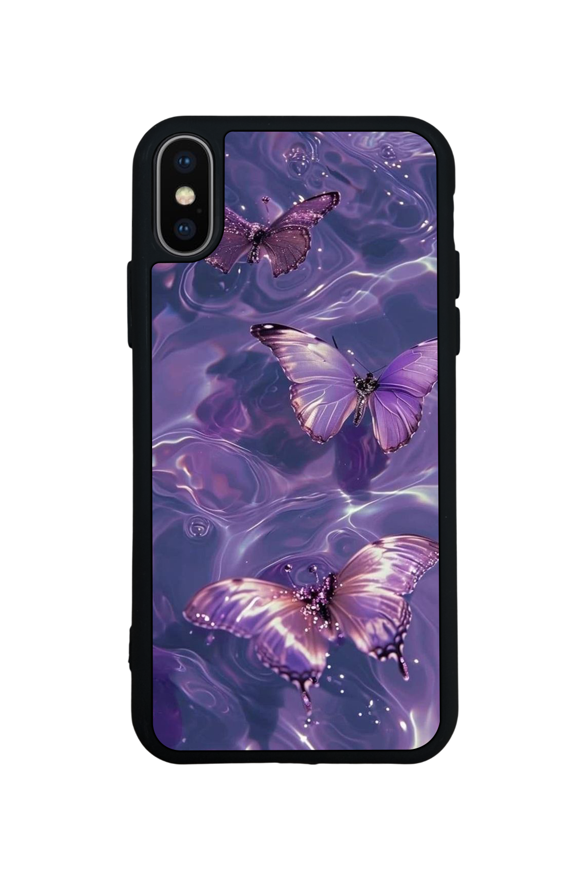 iPhone XS Max Uyumlu Kelebek Tasarımlı Glossy Premium Kılıf