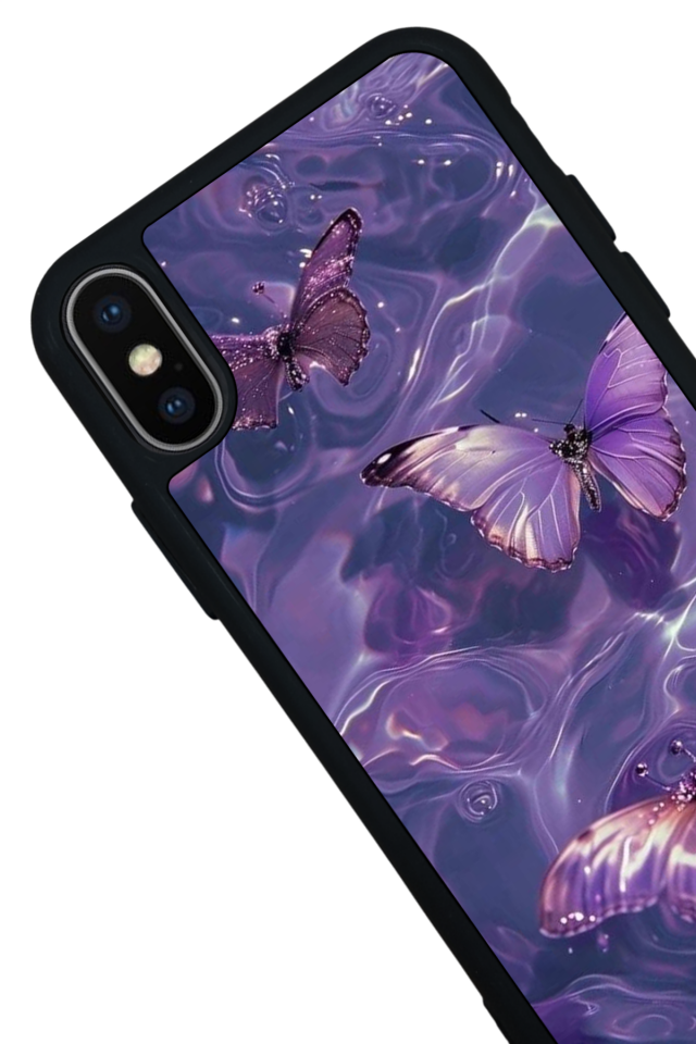 iPhone XS Max Uyumlu Kelebek Tasarımlı Glossy Premium Kılıf