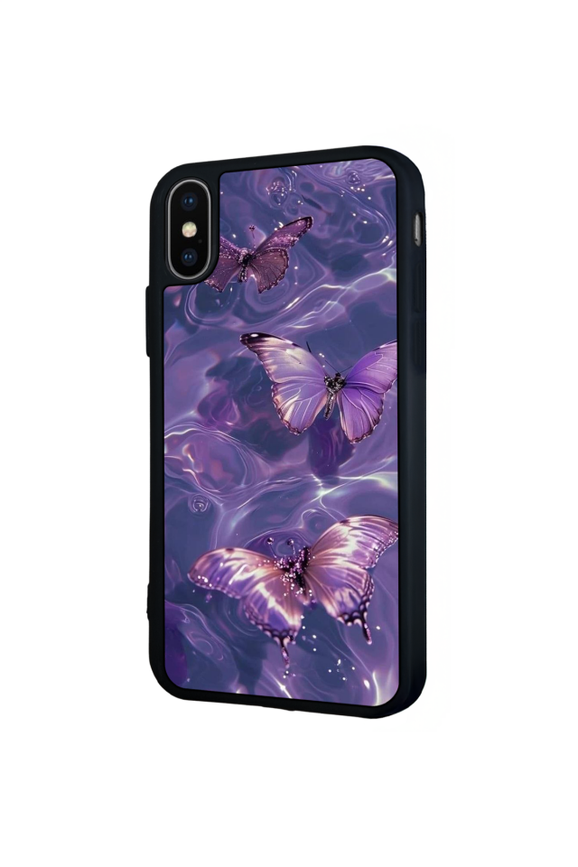iPhone XS Max Uyumlu Kelebek Tasarımlı Glossy Premium Kılıf