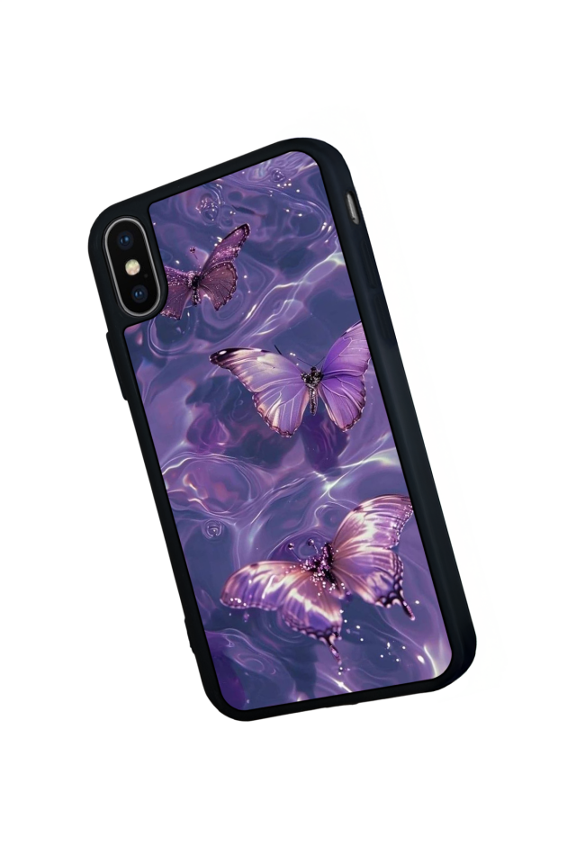 iPhone XS Max Uyumlu Kelebek Tasarımlı Glossy Premium Kılıf