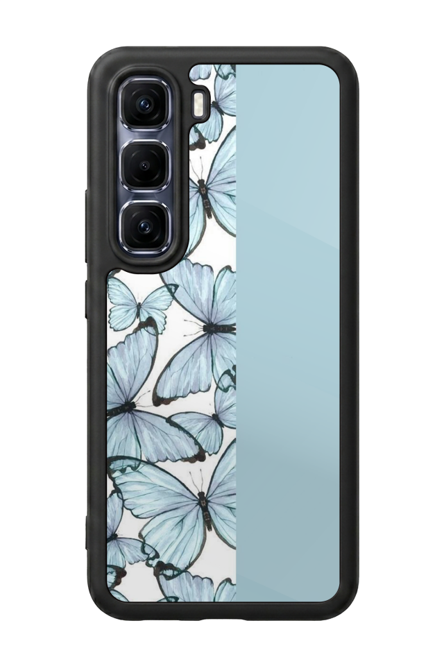 Infinix Hot 60 Pro Plus Uyumlu Kelebek Tasarımlı Glossy Premium Kılıf