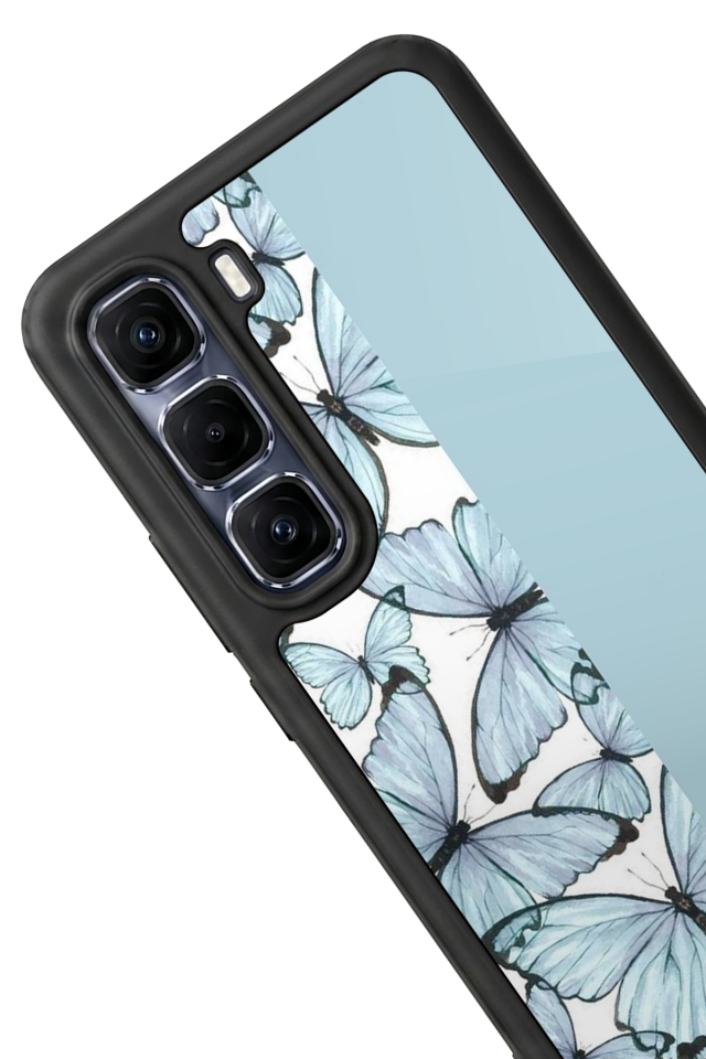 Infinix Hot 60 Pro Plus Uyumlu Kelebek Tasarımlı Glossy Premium Kılıf